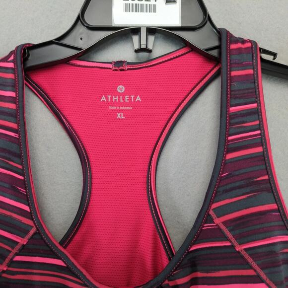 Athleta Tinker Racerback Tank Top Women's XL Built-In Bra Drawstring Hem Pink - Picture 5 of 10